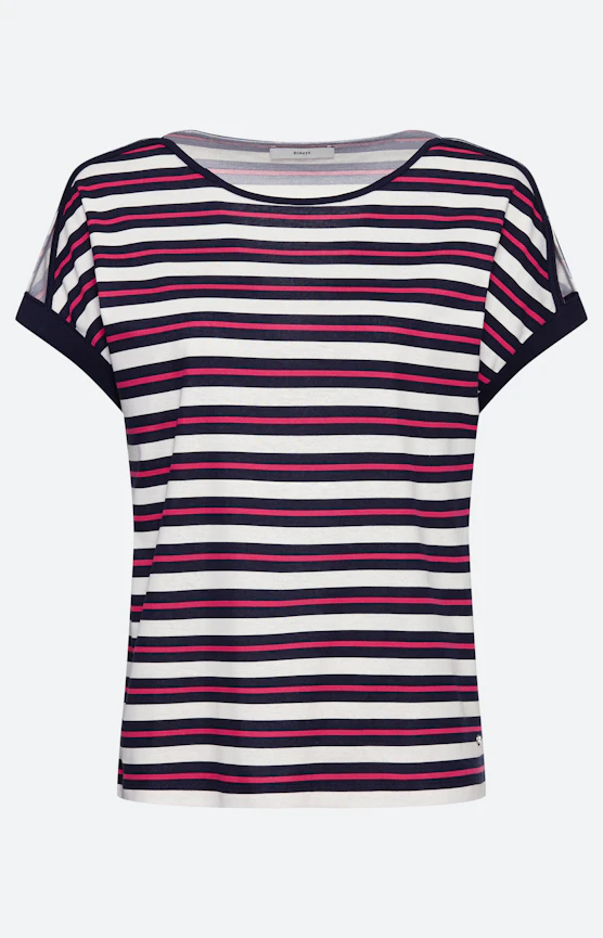 T-Shirt mit geschlitztem Arm, weiß