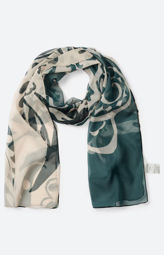 Sjaal met print all-over, groen