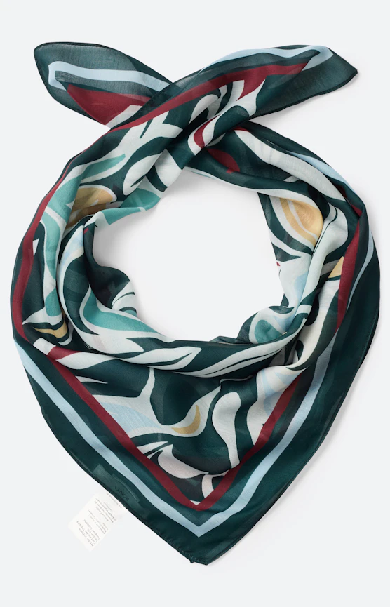 Sjaaltje met print all-over, groen