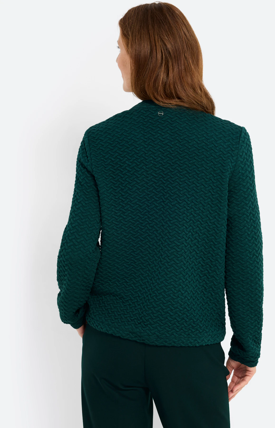 Sweatvest in blousonstijl, groen