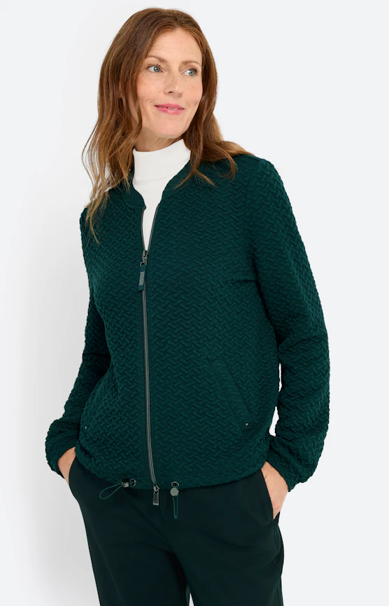 Sweatjacke im Blouson-Stil, grün