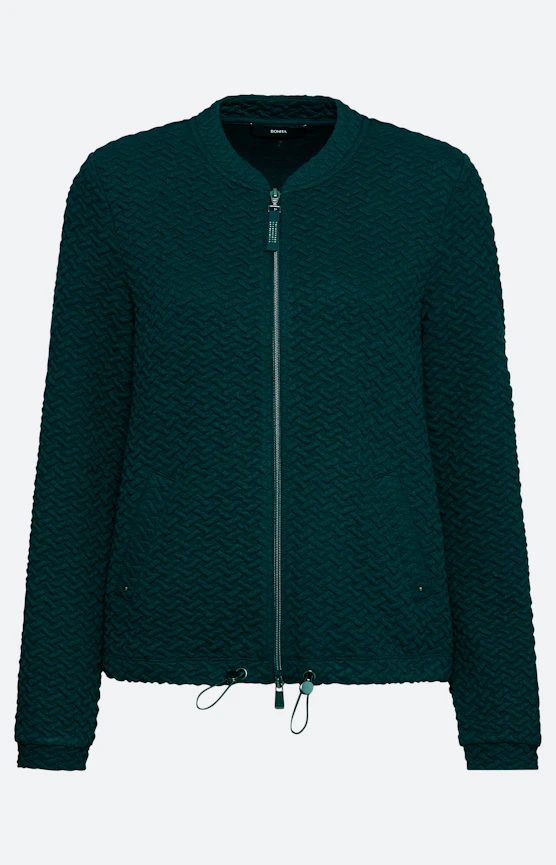 Sweatjacke im Blouson-Stil, grün
