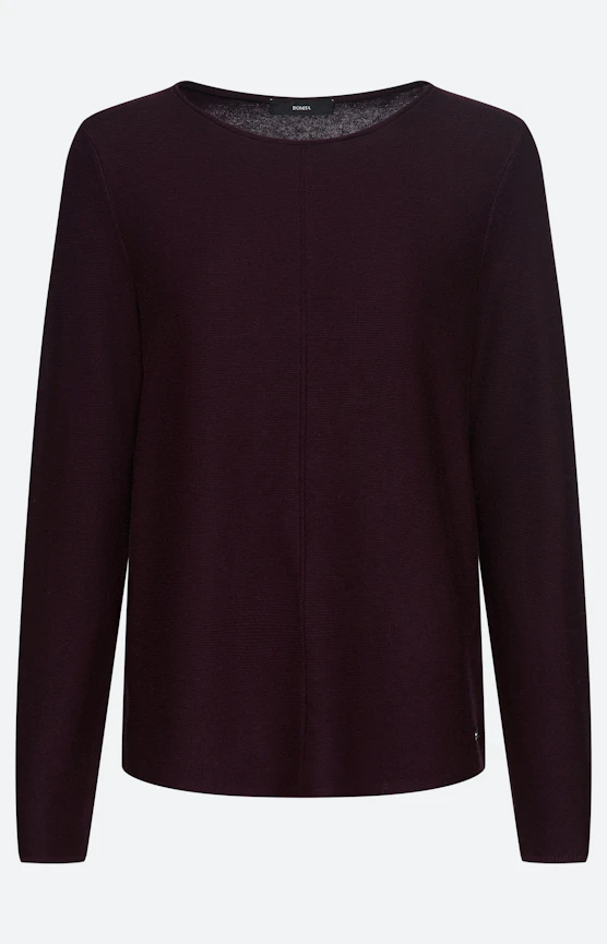 Trui in averechtbreisel, aubergine
