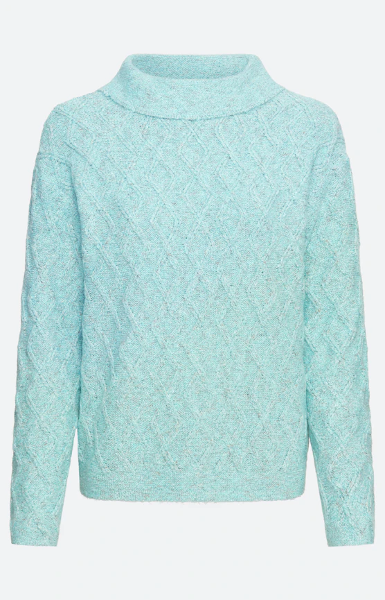 Trui met kabelmotief, mint