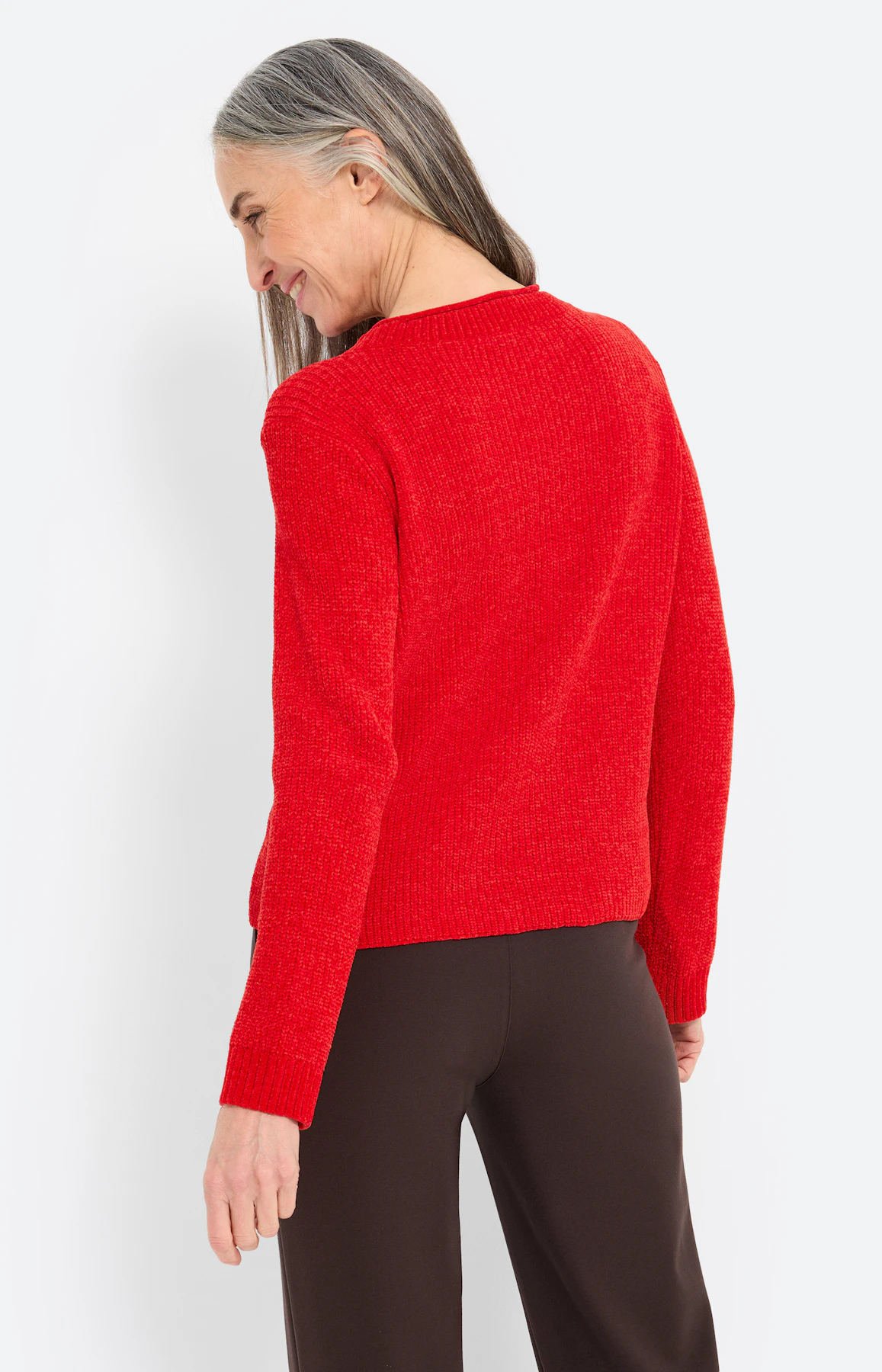 Trui van zacht garen, rood