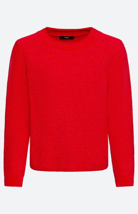Trui van zacht garen, rood