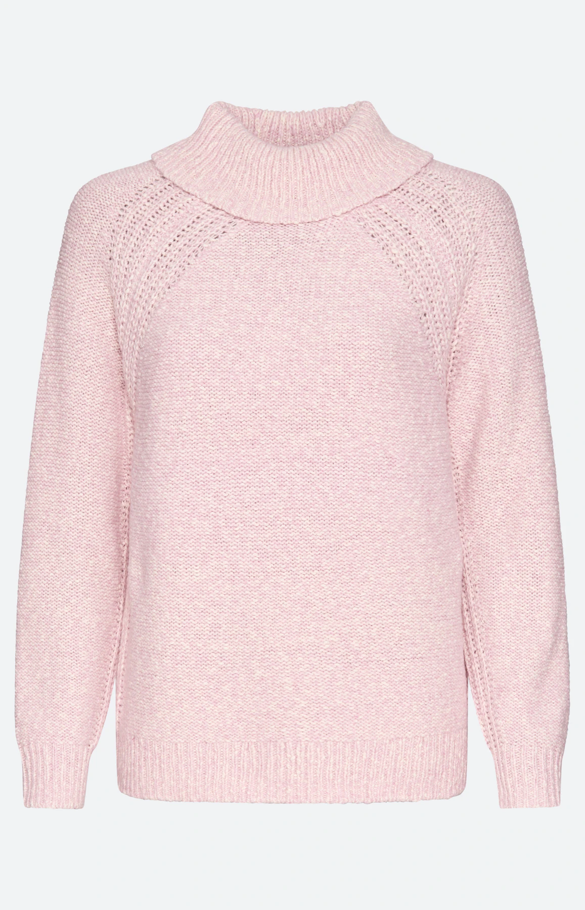 Trui met ribdetails, lichtpink