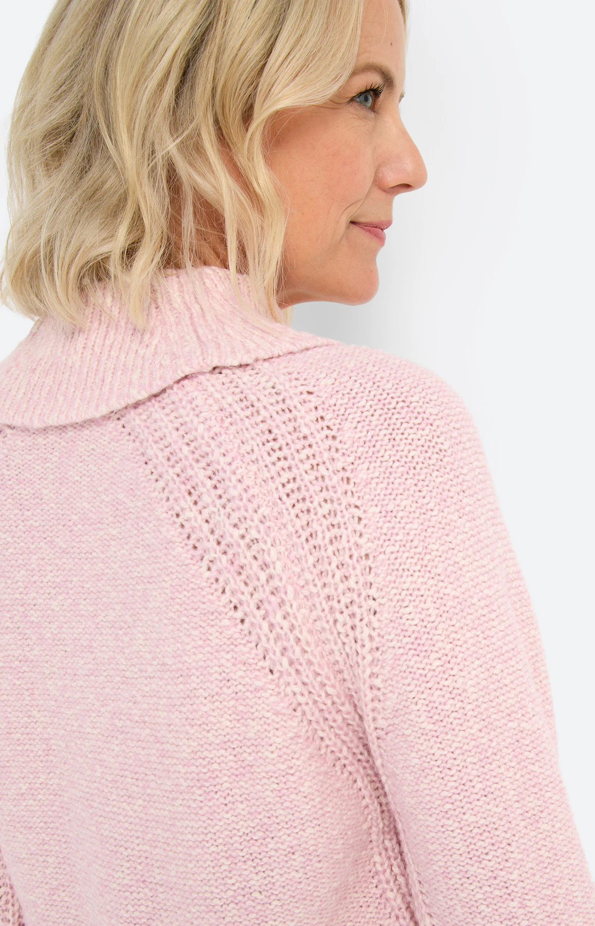 Trui met ribdetails, lichtpink