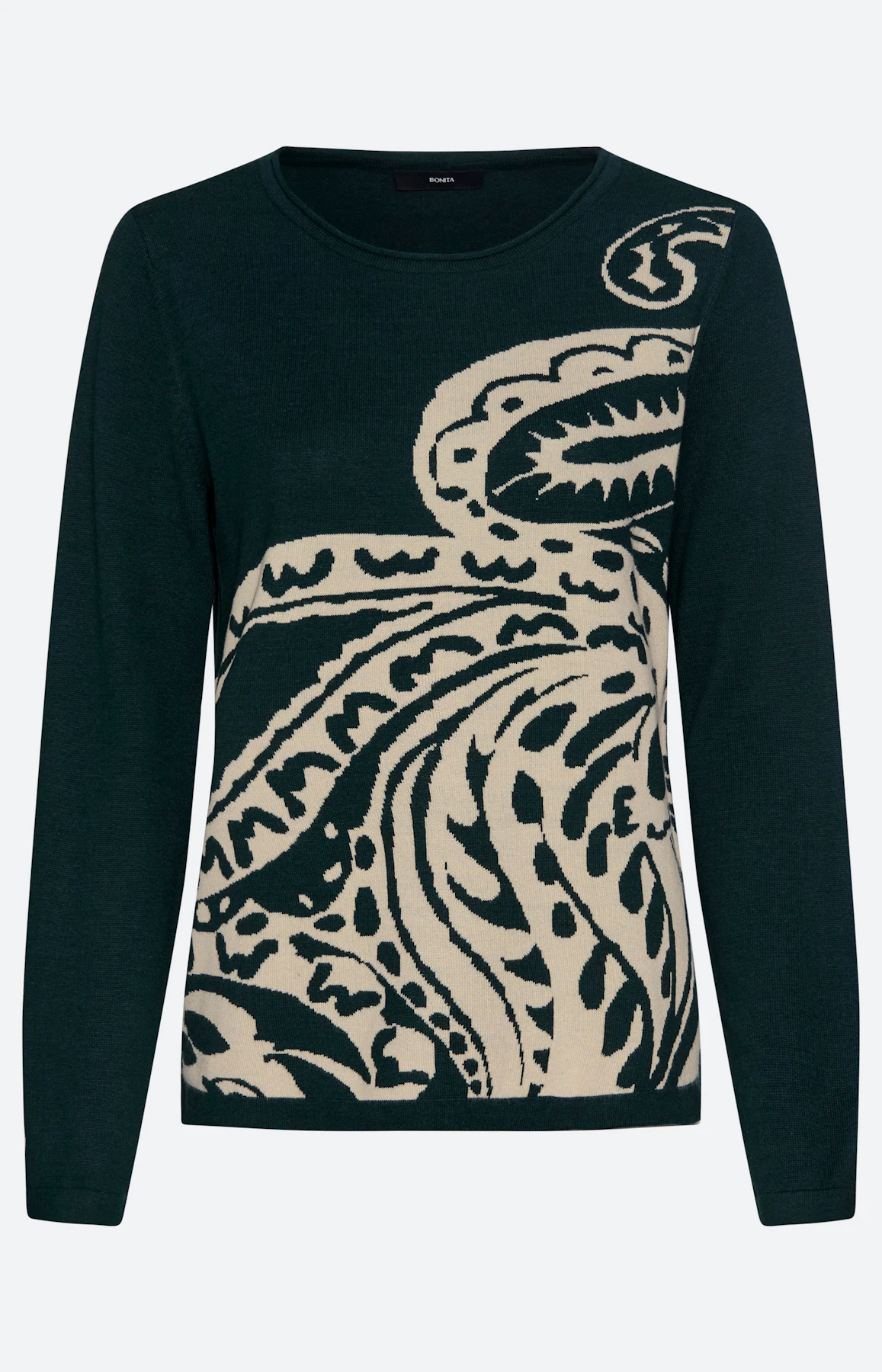 Trui met jacquardmotief, groen
