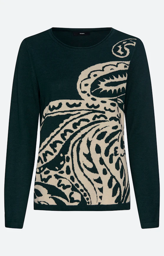 Pullover mit Jacquard-Muster, grün