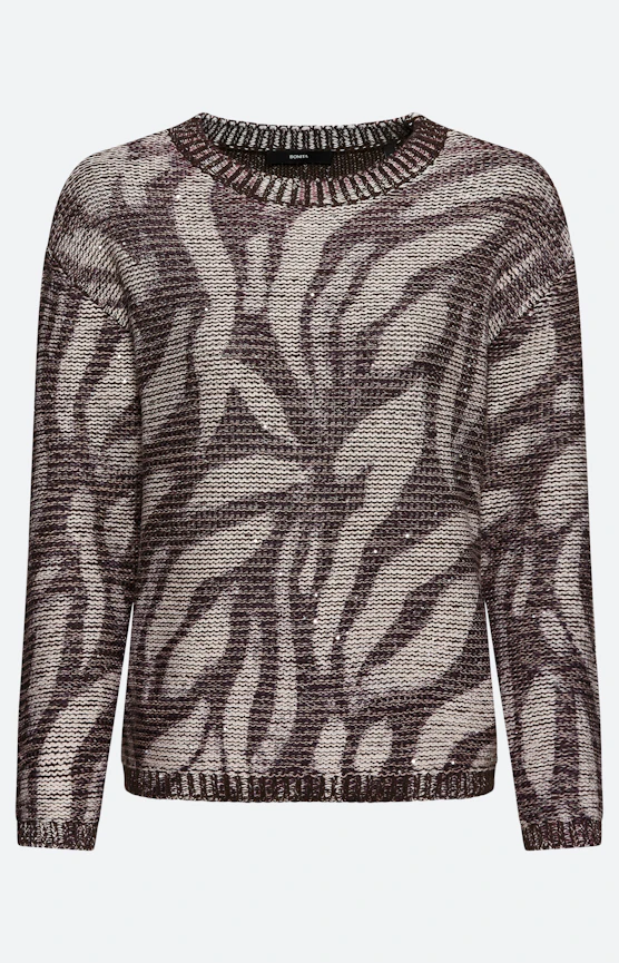 Trui met zebraprint, bruin