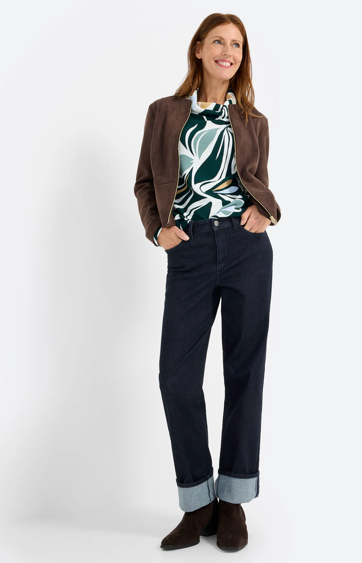 Sweatshirt met print all-over, groen