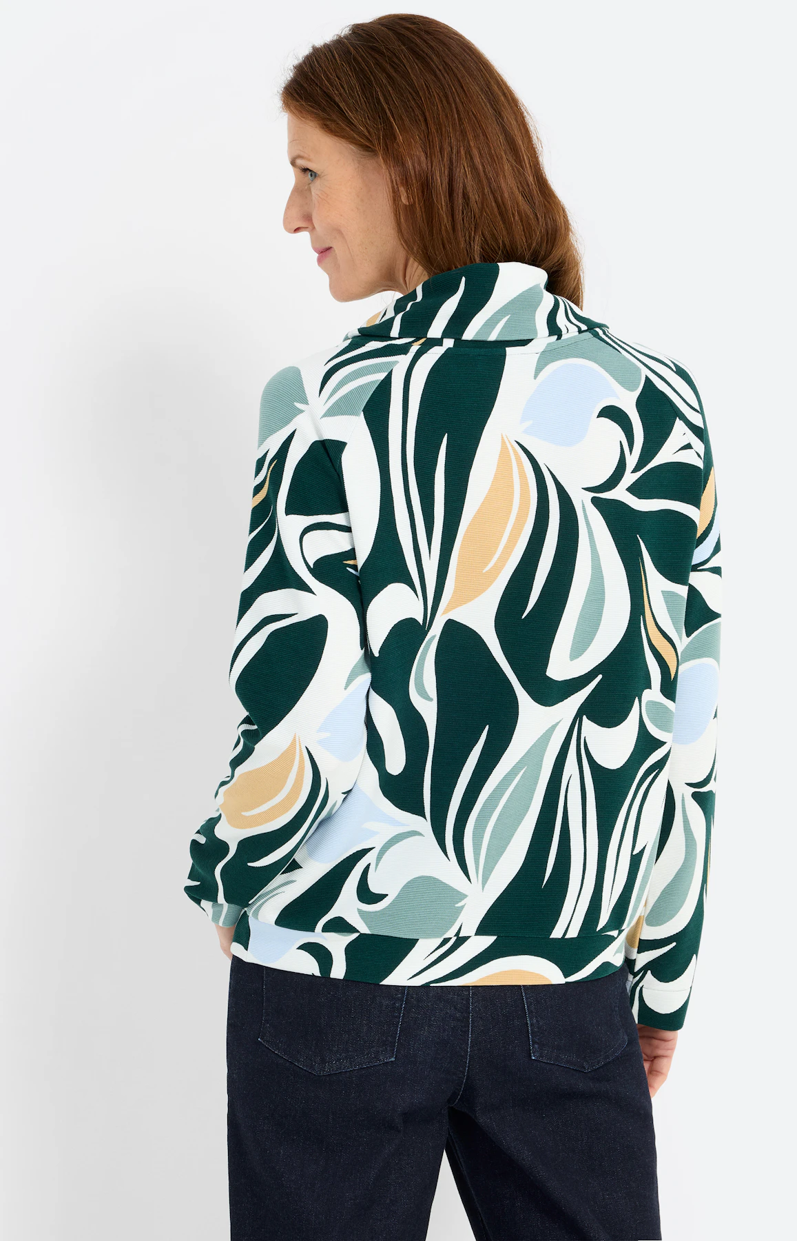 Sweatshirt met print all-over, groen