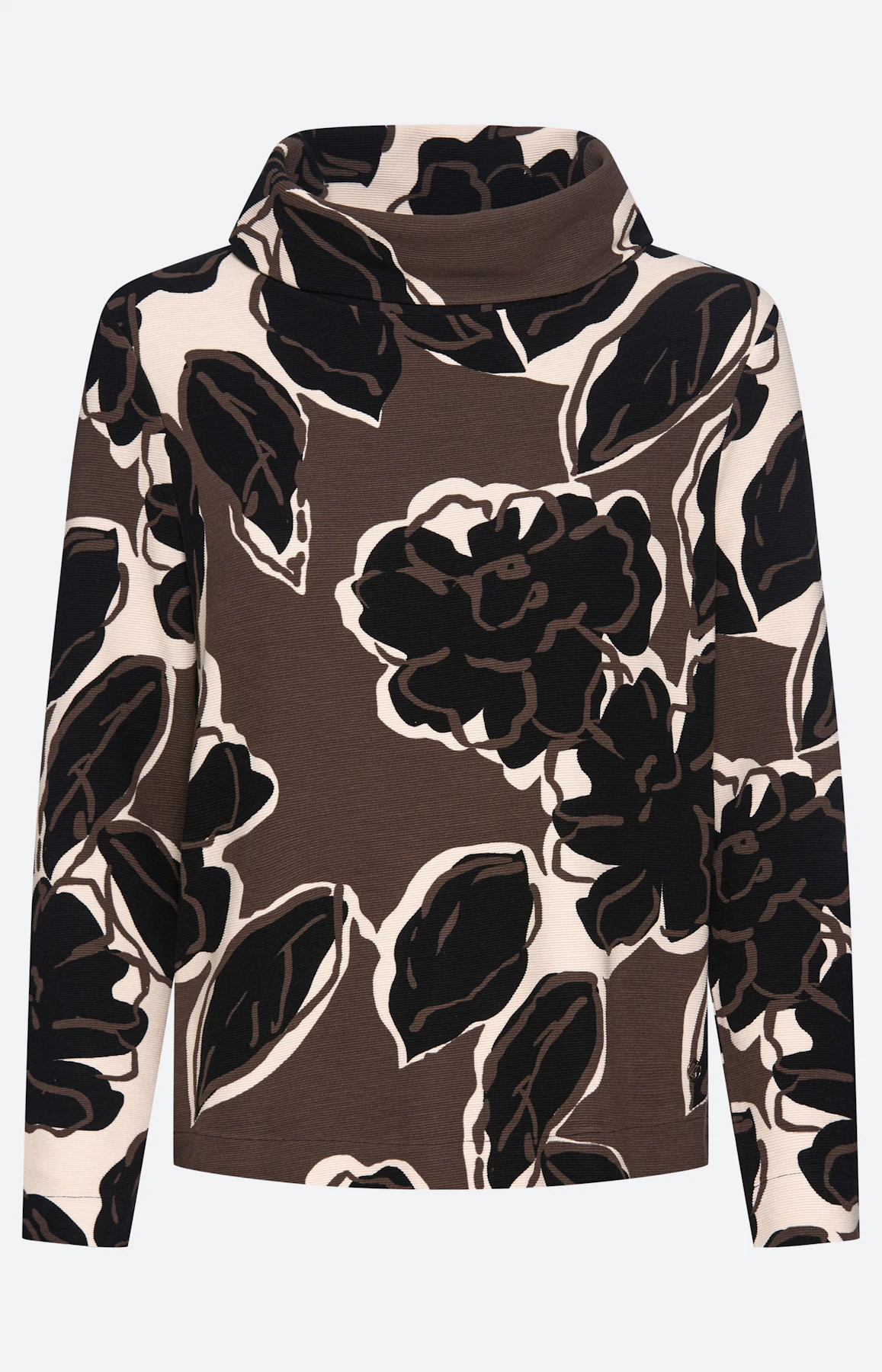 Sweatshirt met gebloemde print, taupe