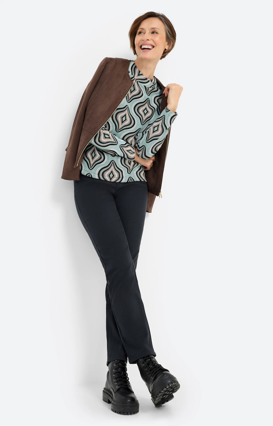 Sweatshirt met ribbelstructuur, mint