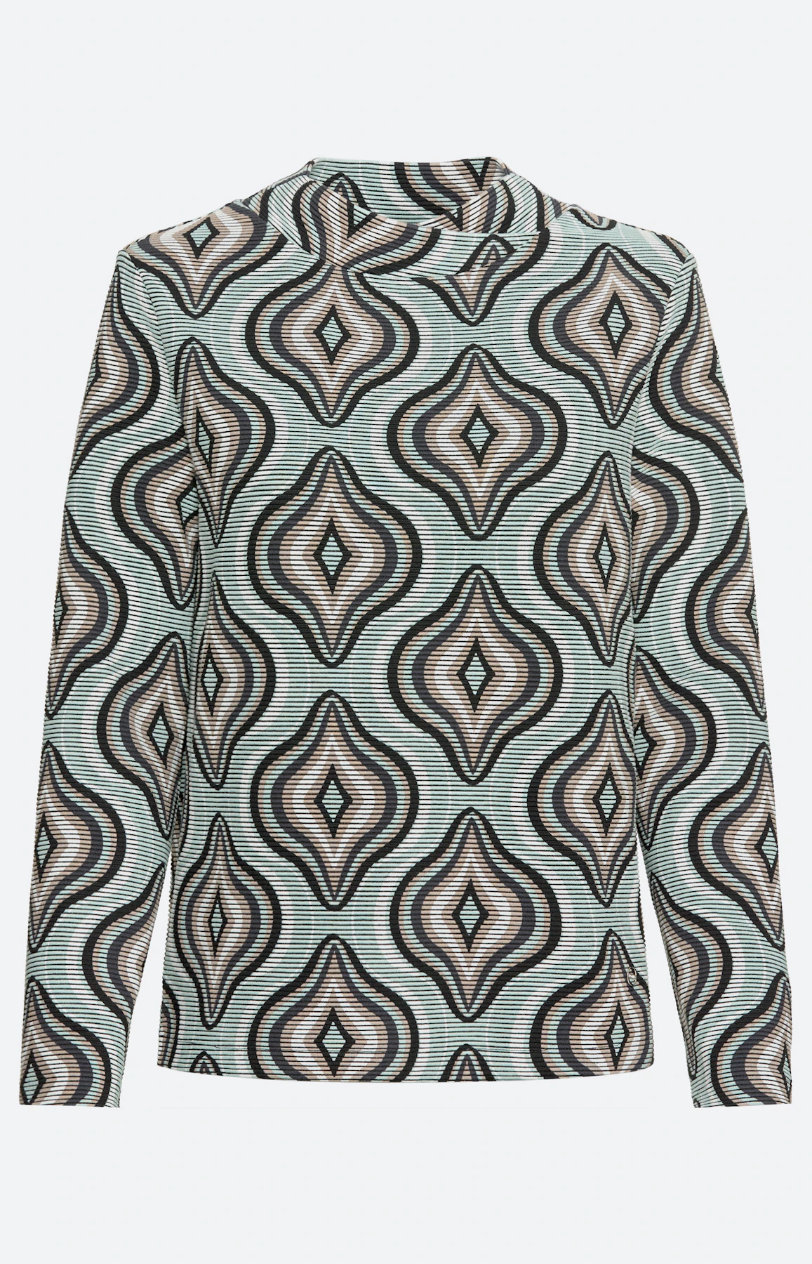 Sweatshirt met ribbelstructuur, mint