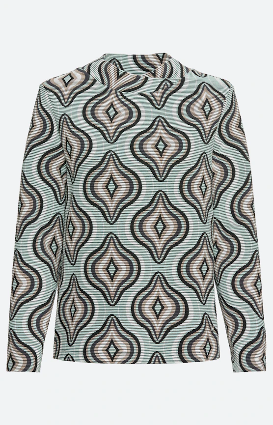 Sweatshirt mit Riffel-Struktur, mint