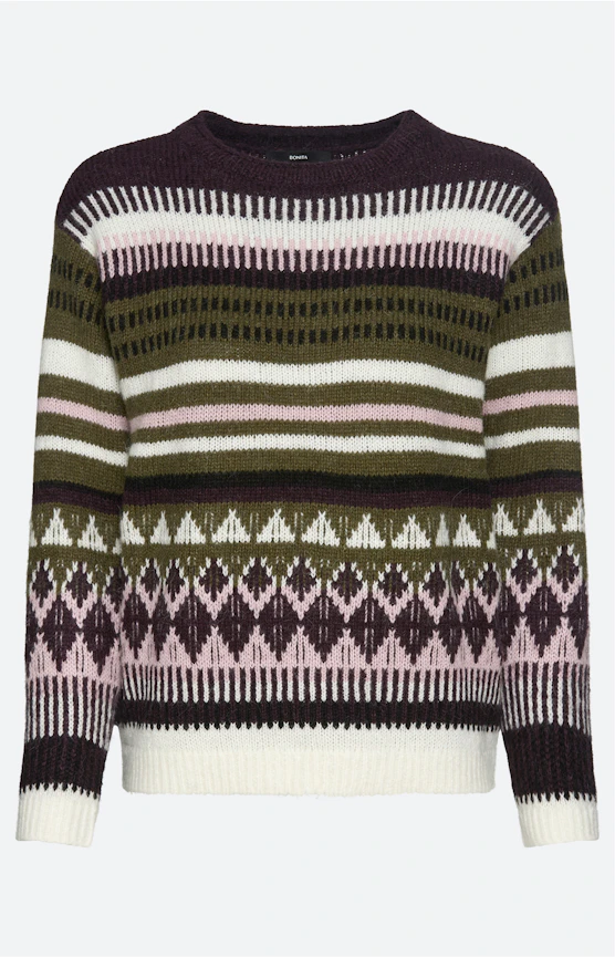 Pullover mit Norweger-Muster, oliv