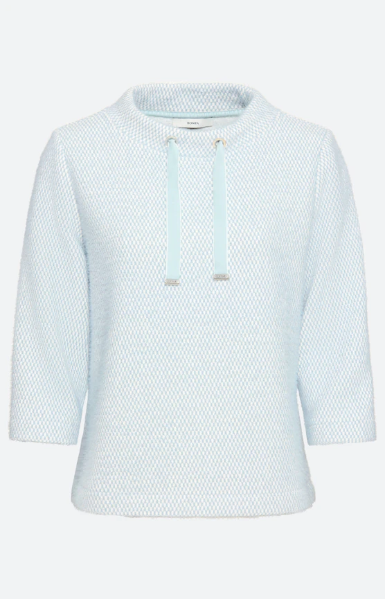 Sweatshirt met blouse-inzet, mint