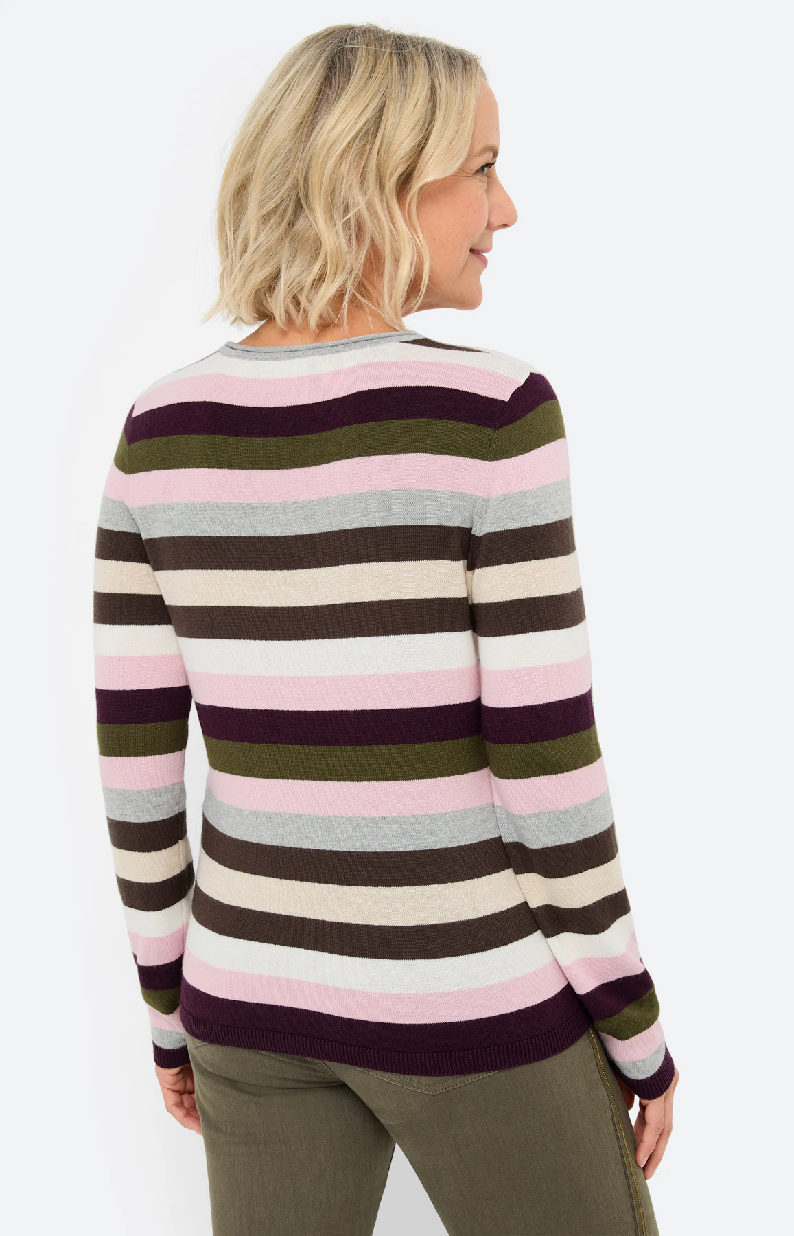 Trui met streepdessin, multicolour