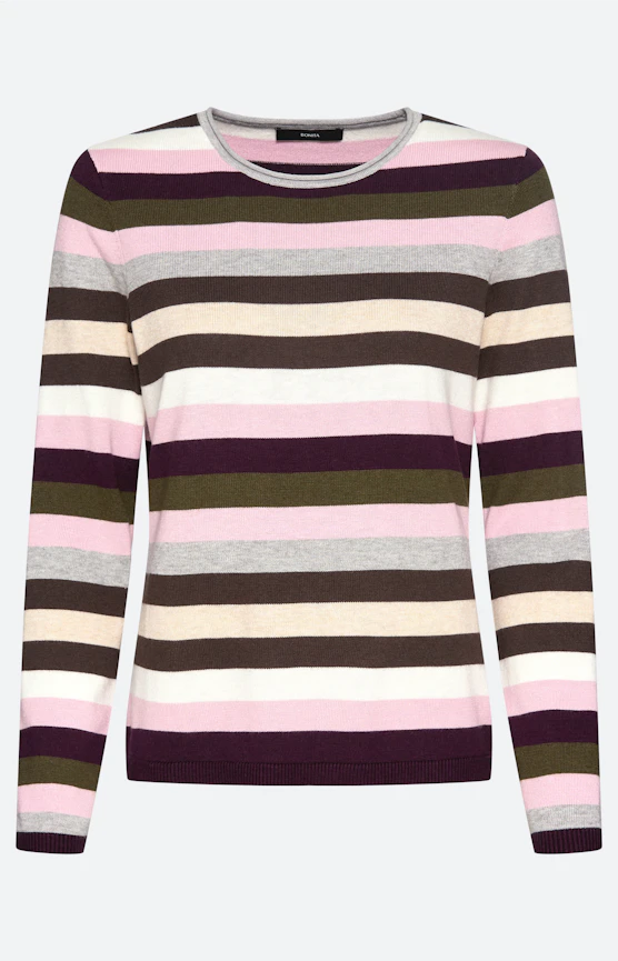 Pullover mit Streifenmuster, bunt