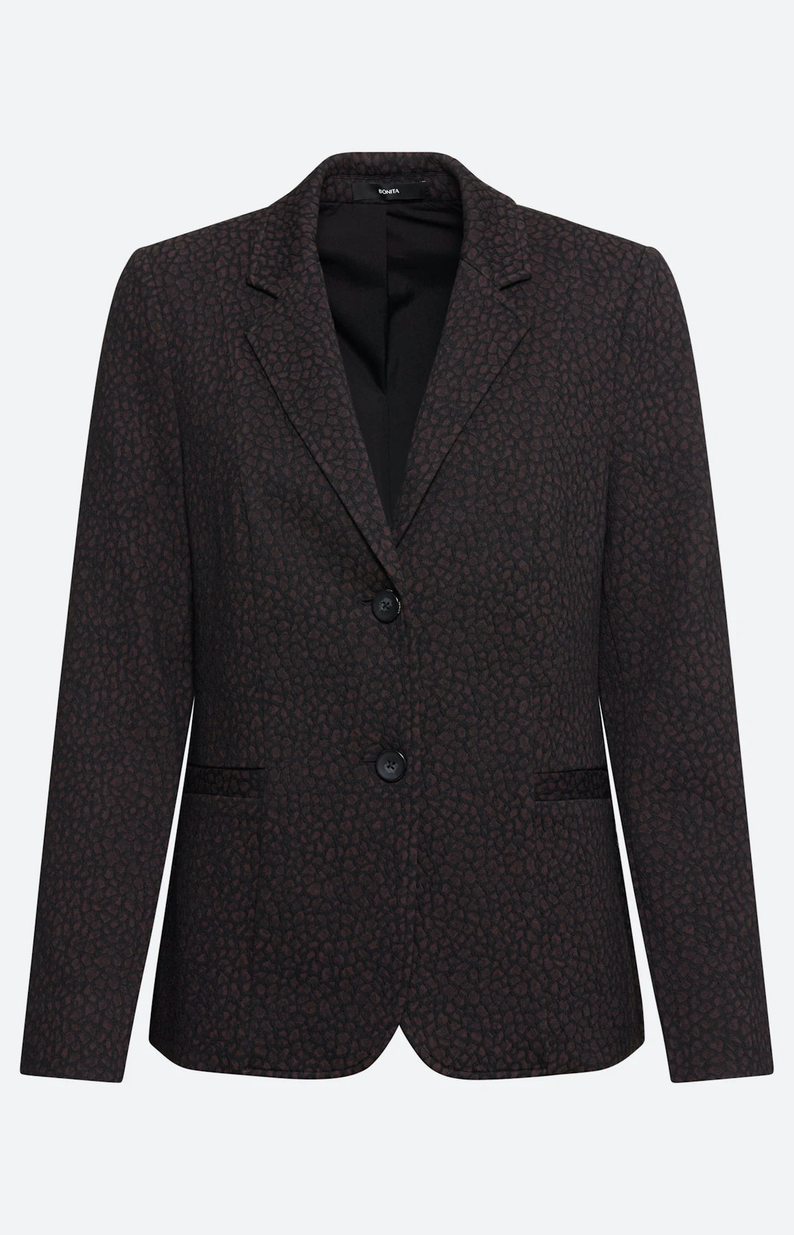 Blazer met jacquardmotief, bruin