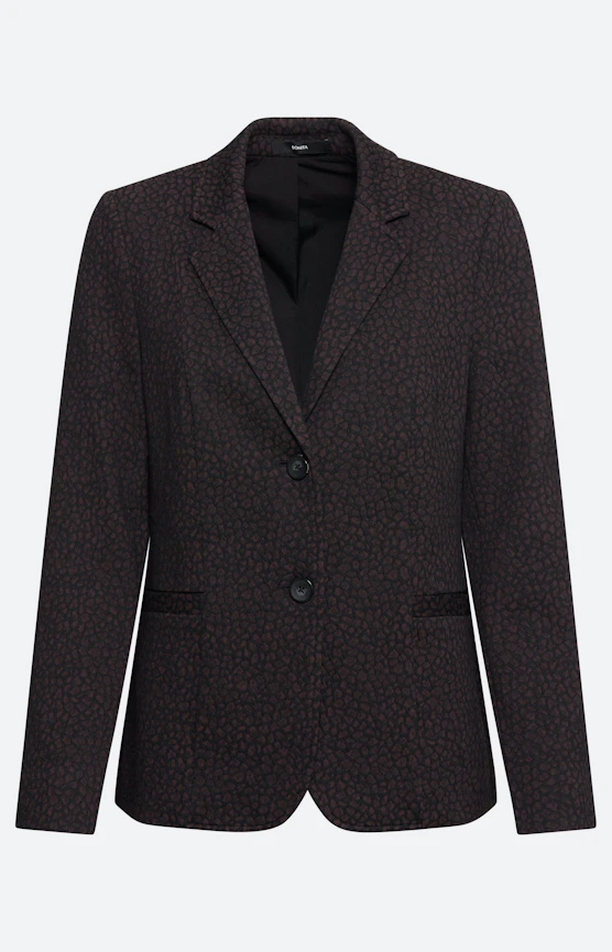 Blazer met jacquardmotief, bruin