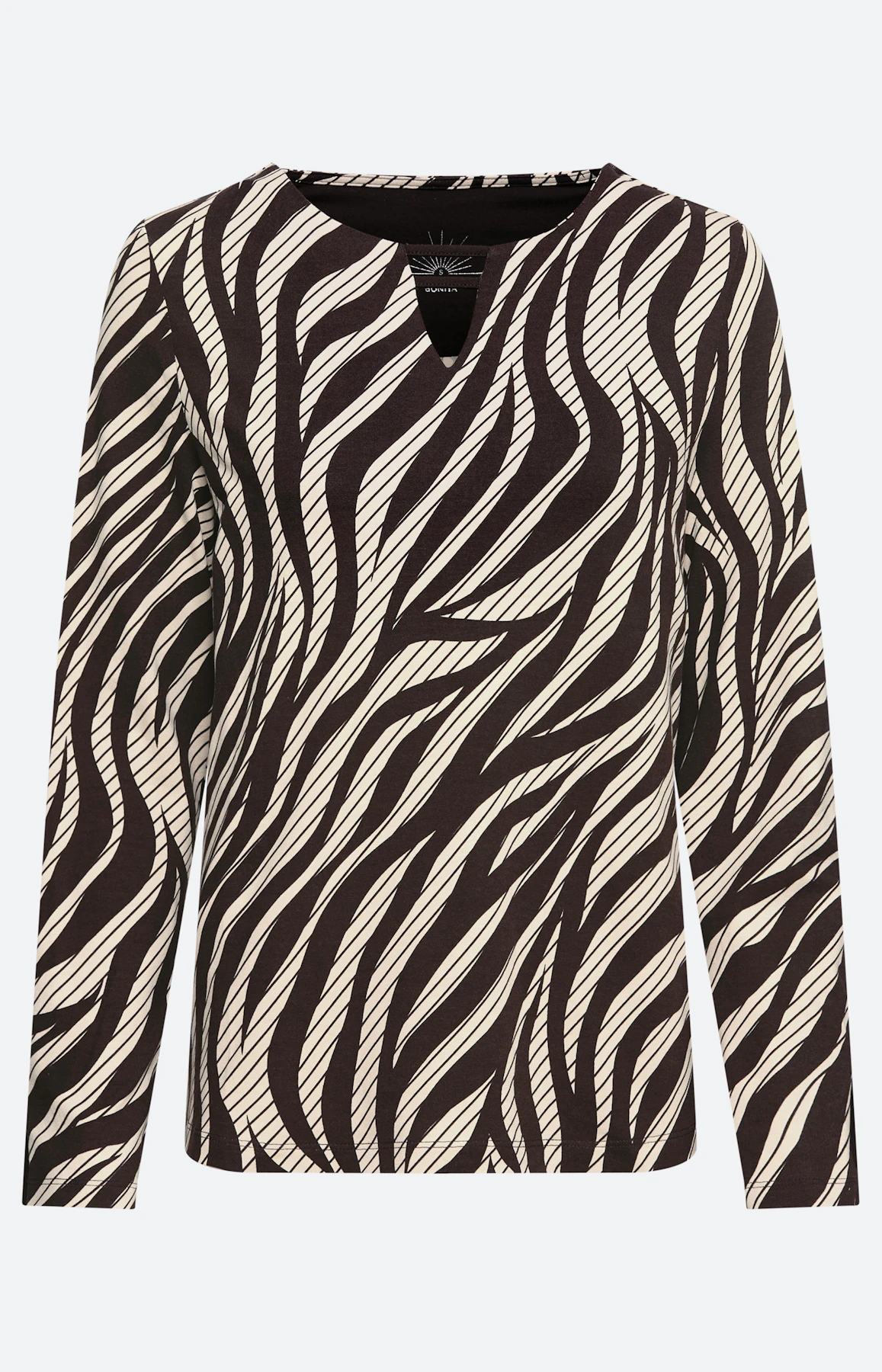 Shirt met zebramotief, bruin