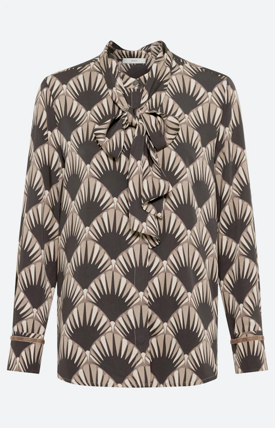 Bluse mit Schluppe, nude