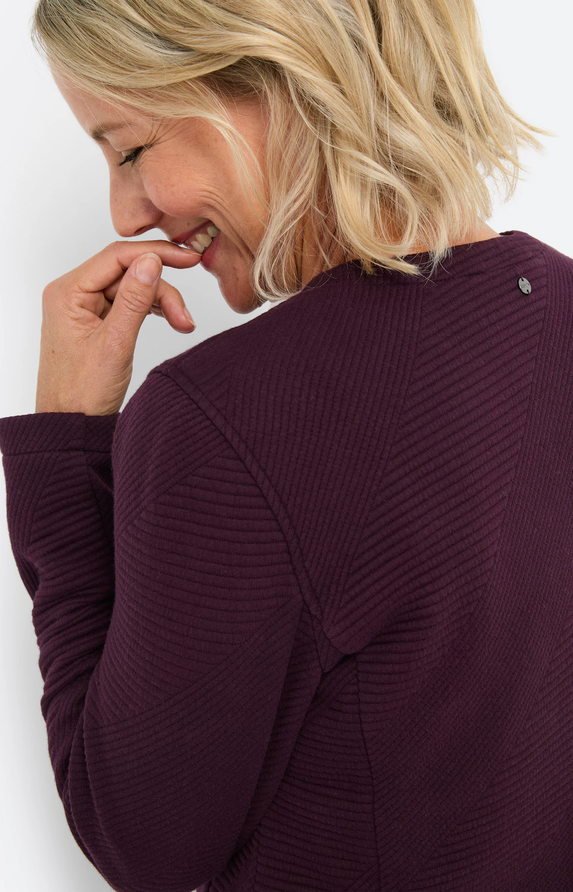 Blazer met structuur, aubergine