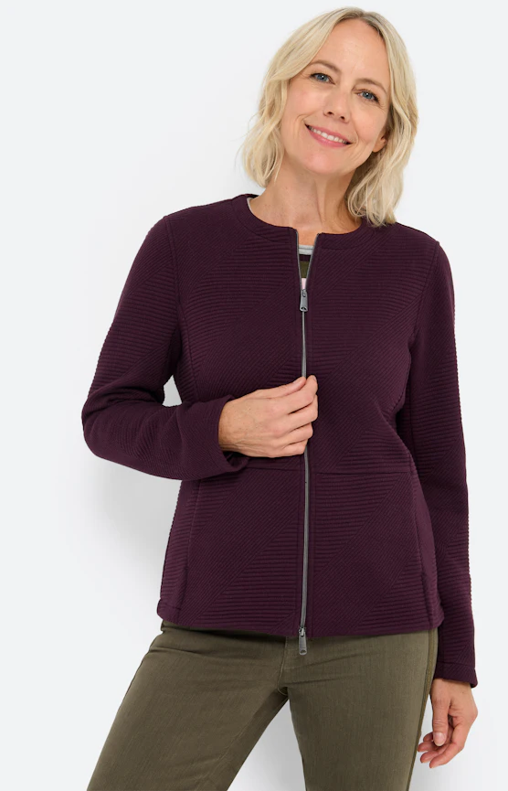 Blazer met structuur, aubergine