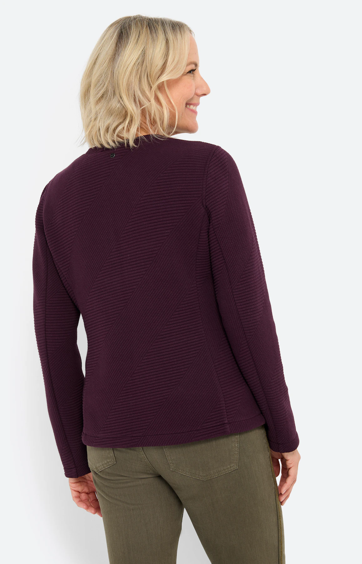 Blazer met structuur, aubergine