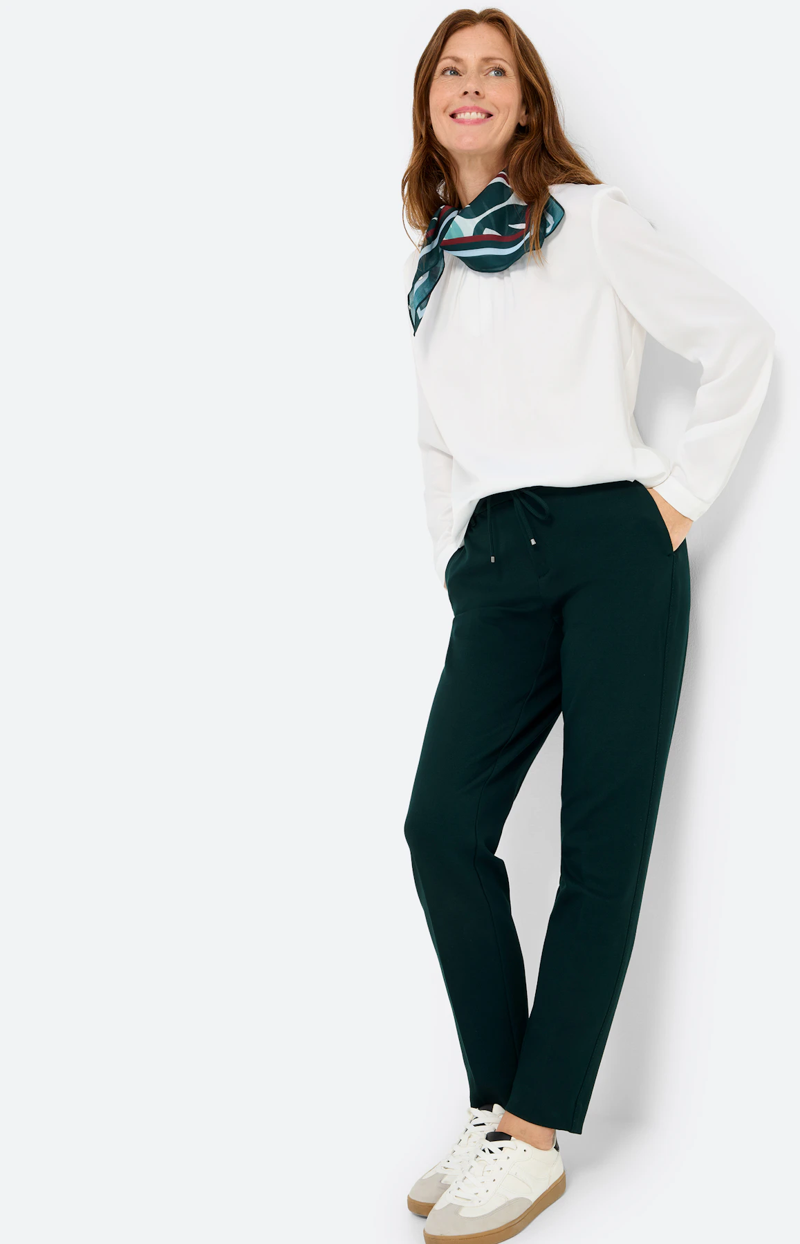 Broek van jersey 30 inch, groen