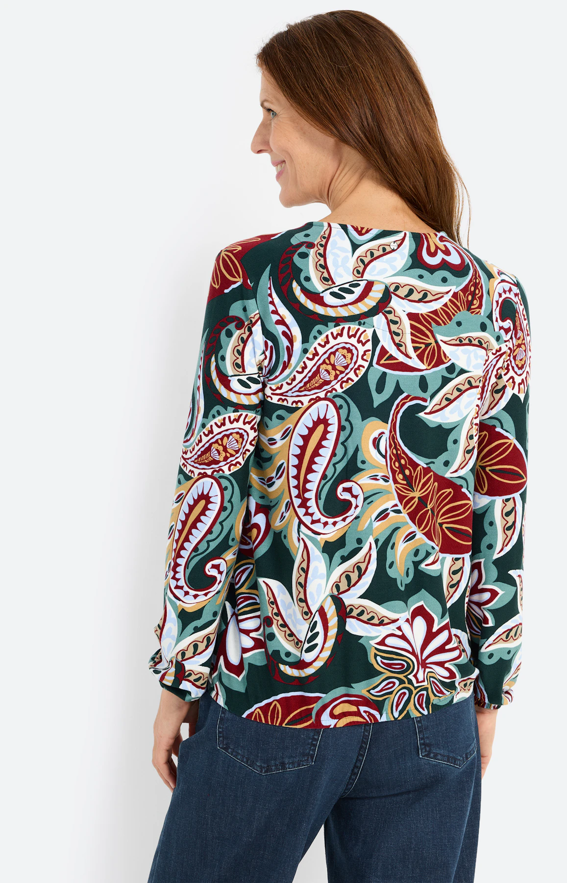 Shirt met print all-over, groen
