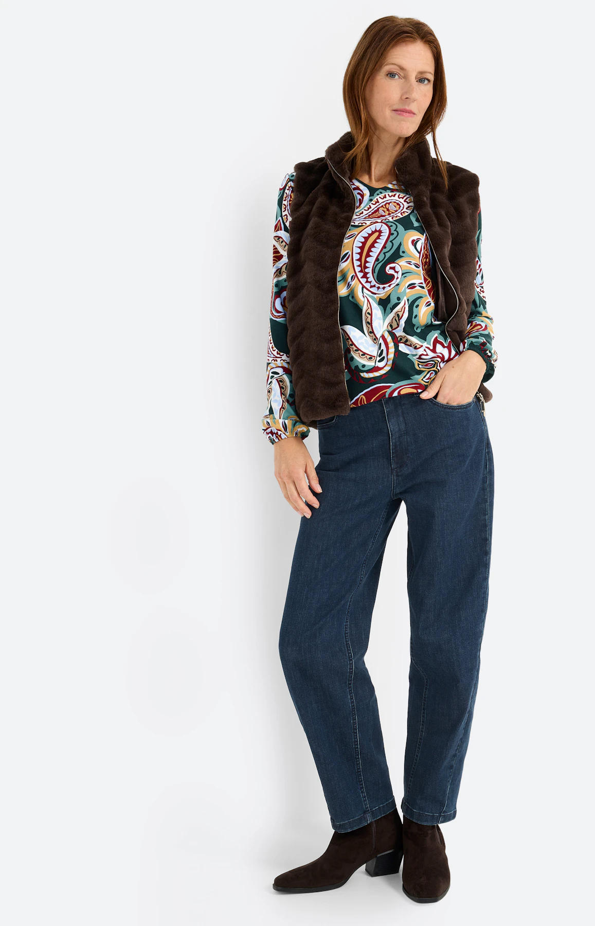 Shirt met print all-over, groen
