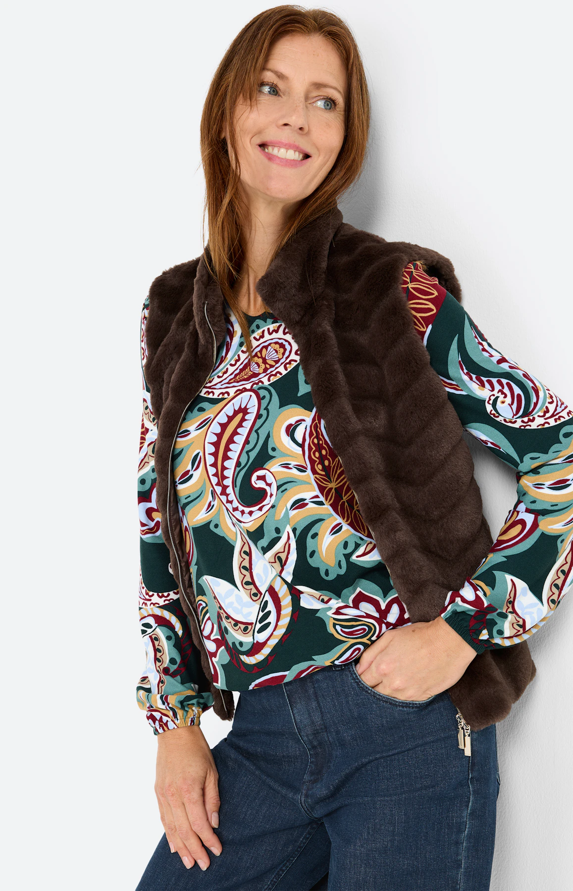 Shirt met print all-over, groen