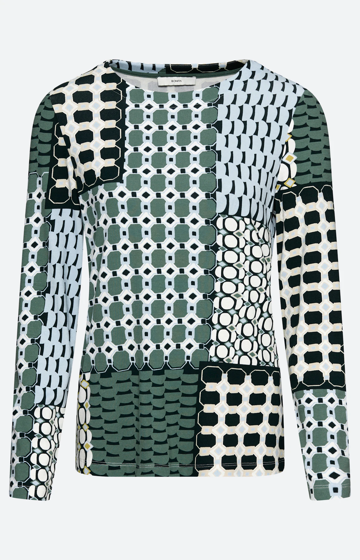 Shirt met print all-over, groen