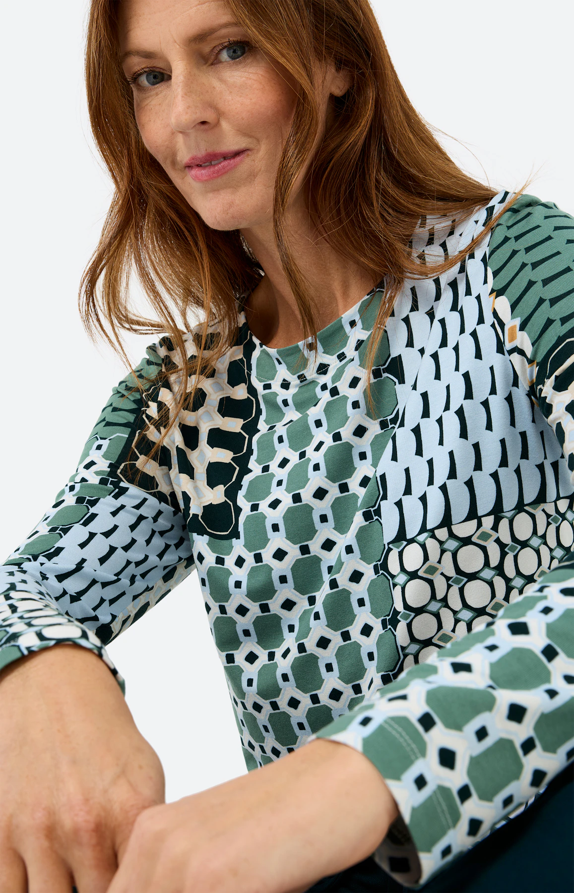Shirt met print all-over, groen