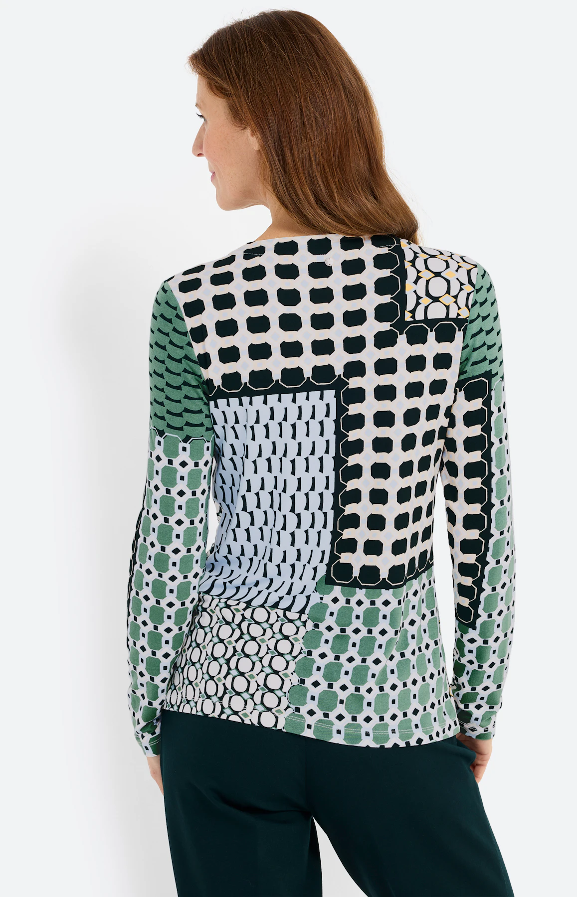 Shirt met print all-over, groen