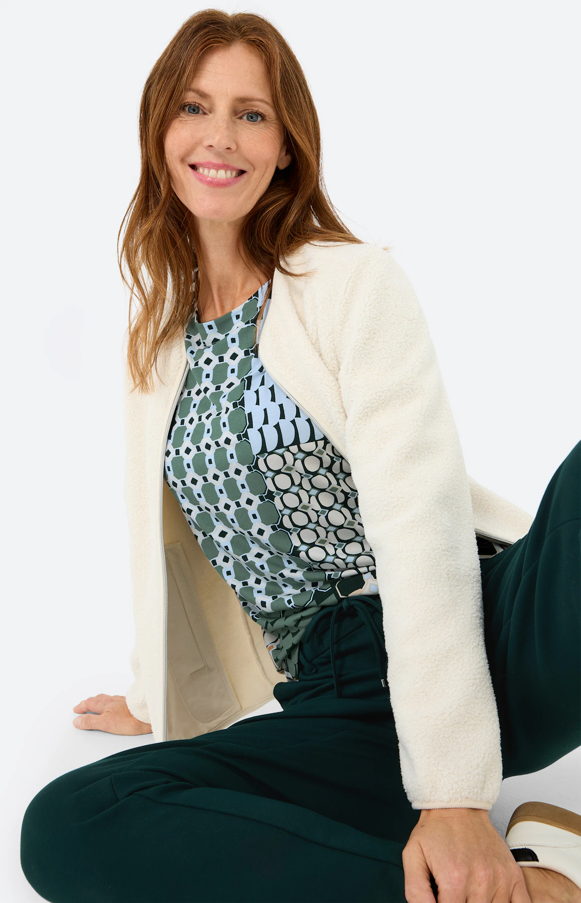 Shirt met print all-over, groen
