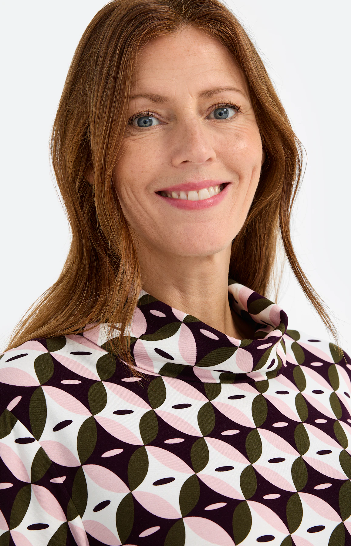 Shirt met grafisch motief, olijf