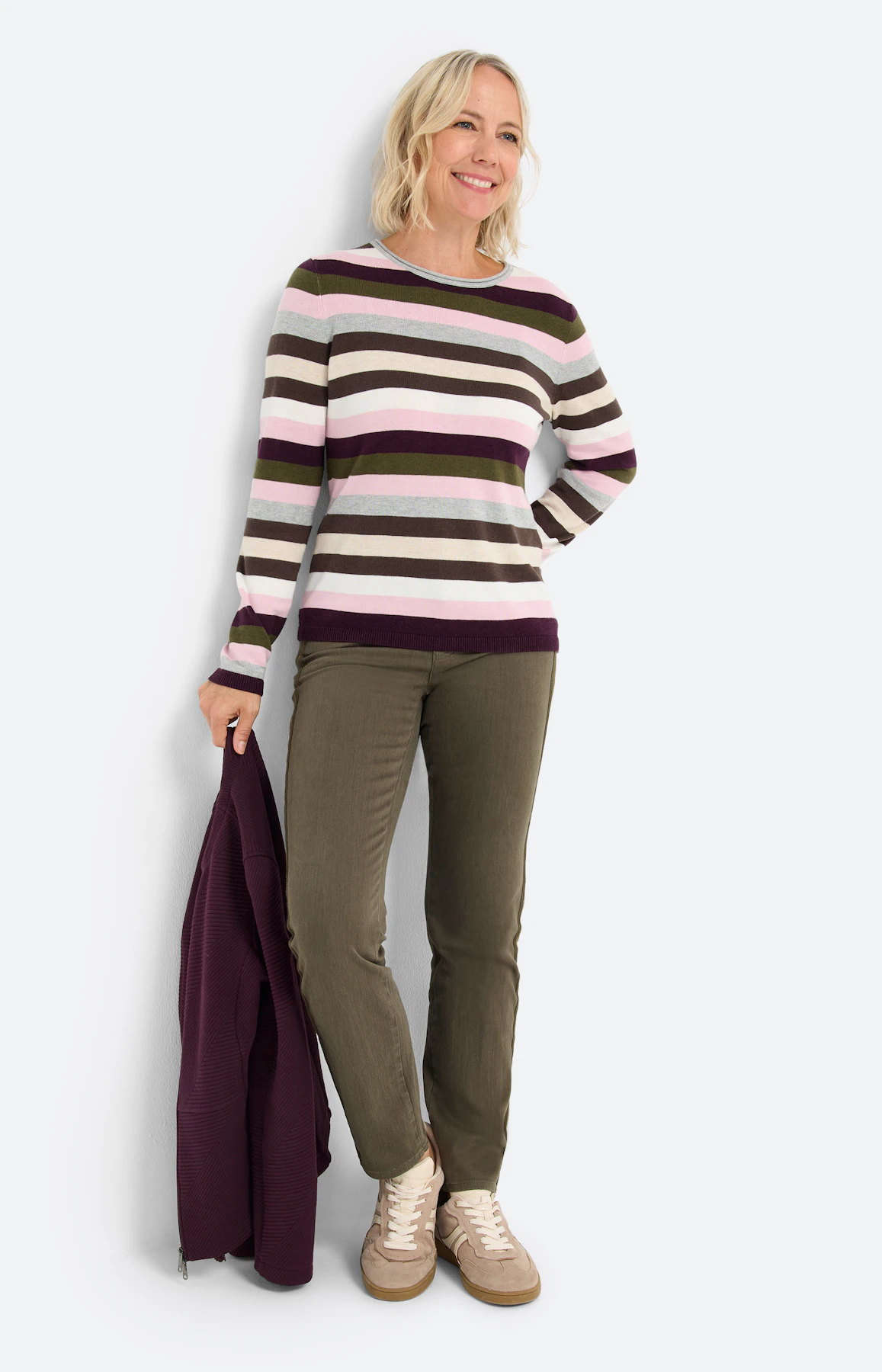 Jeans in regular fit 30 inch, olijf