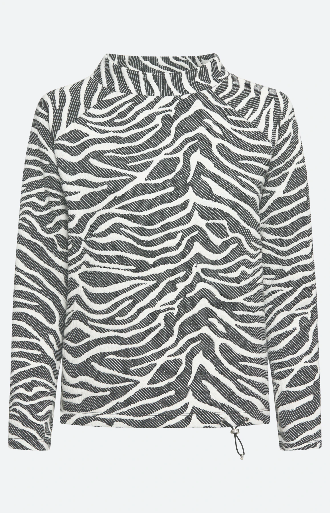 Sweatshirt met zebramotief, zwart