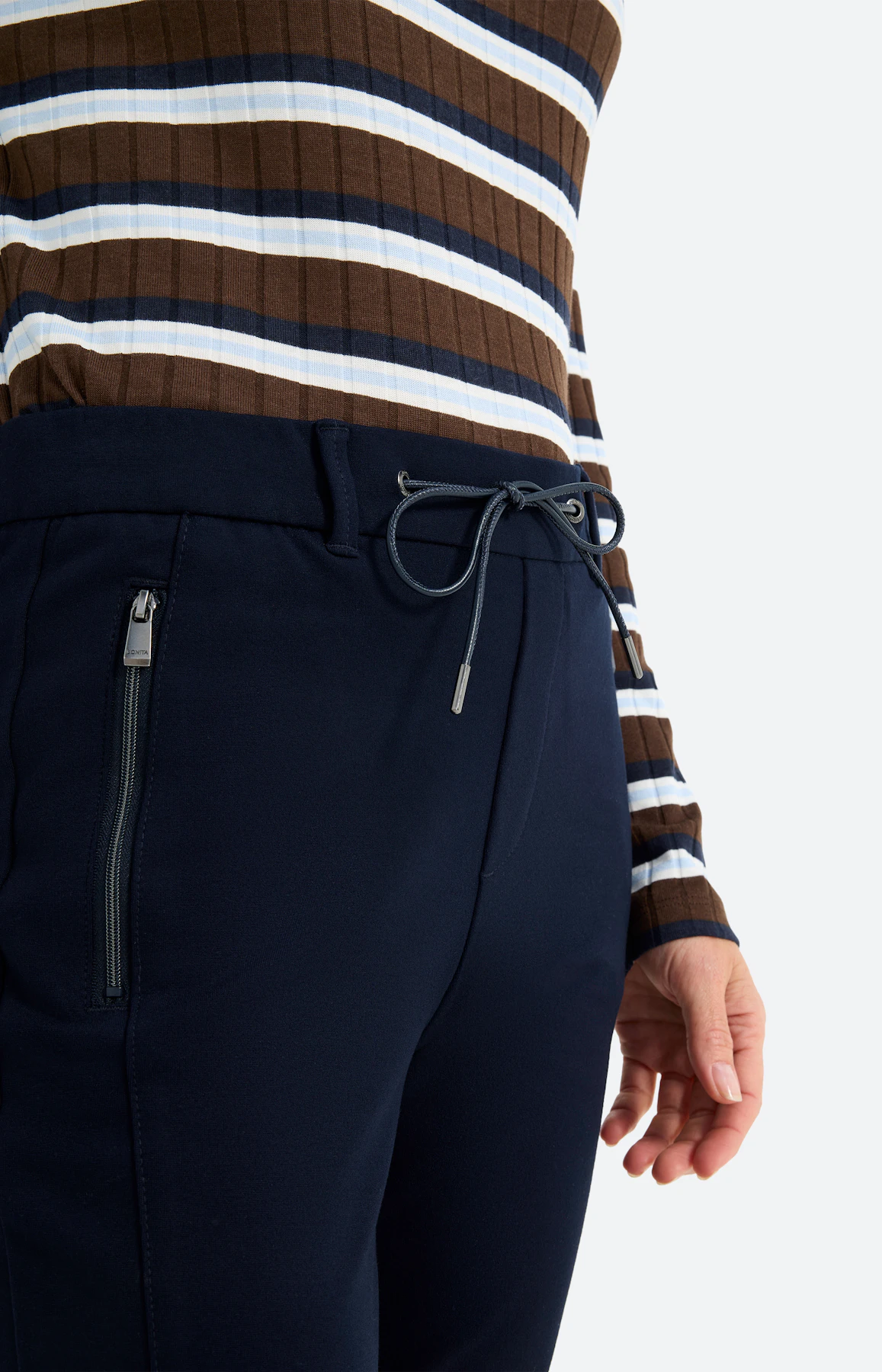 Broek met stretchband 30 inch, navy