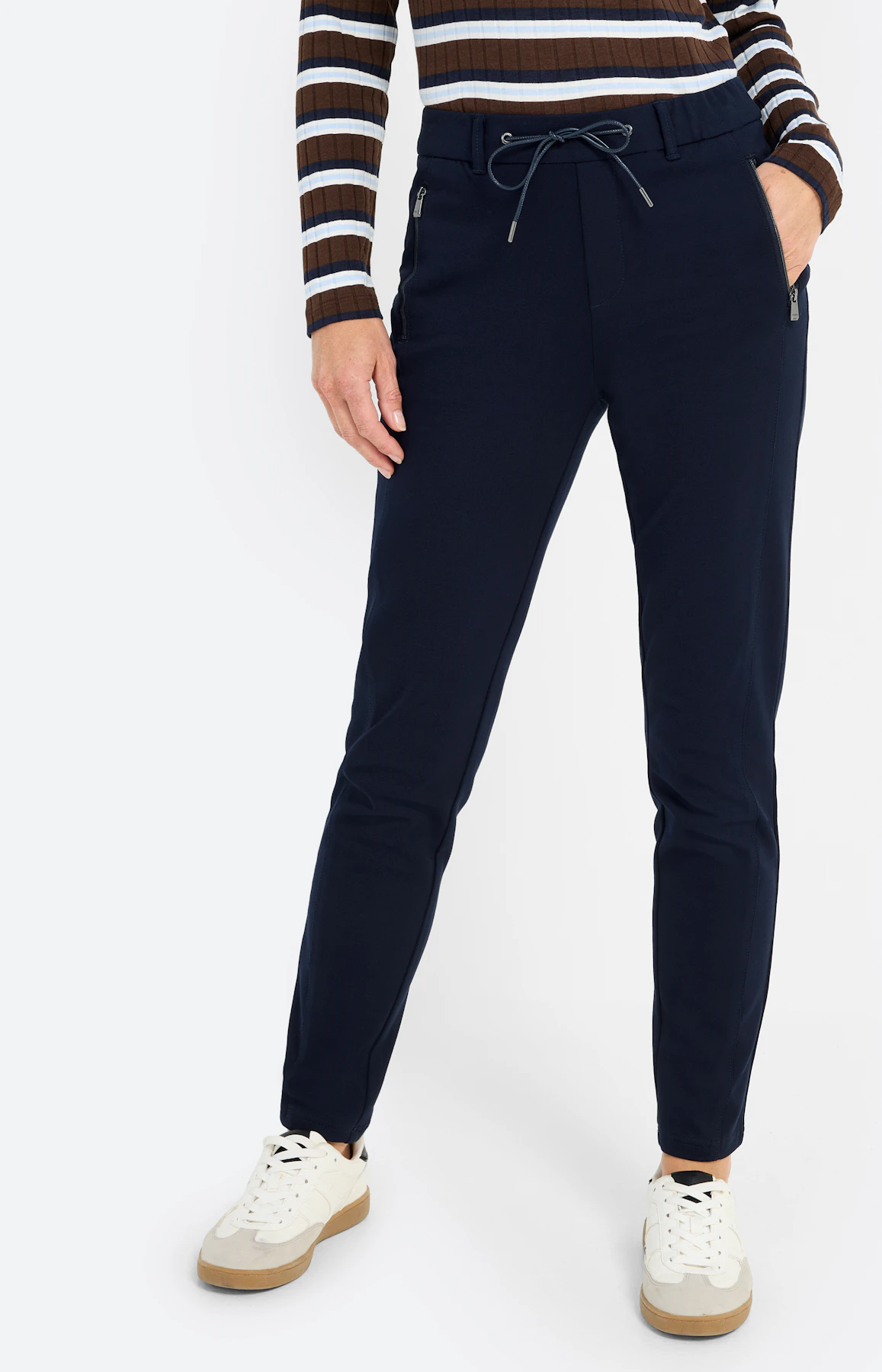 Broek met stretchband 30 inch, navy