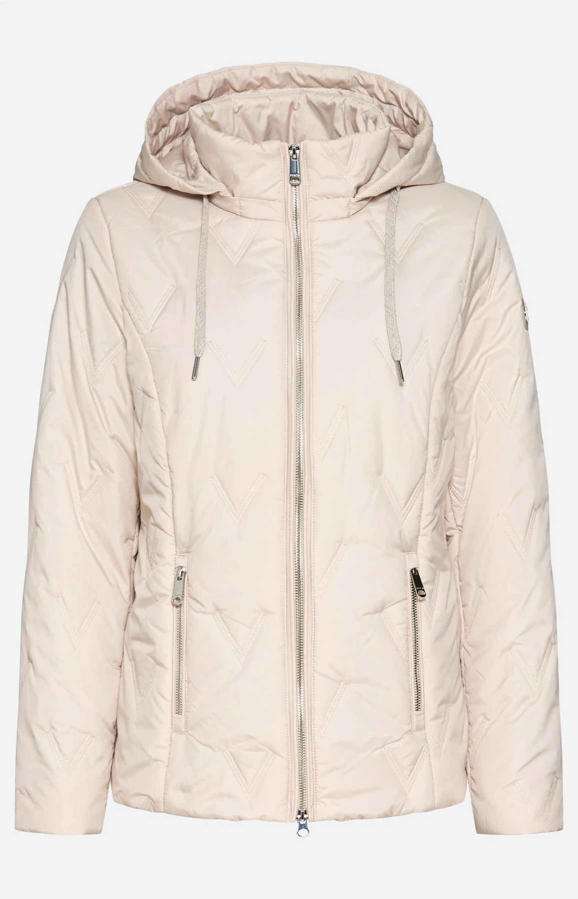 Jas met stikselmotief, beige