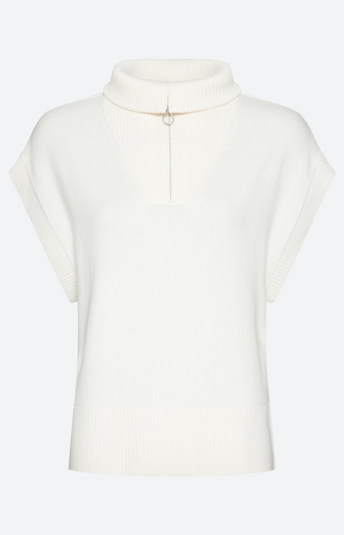 Slip-over met schipperskraag, wit