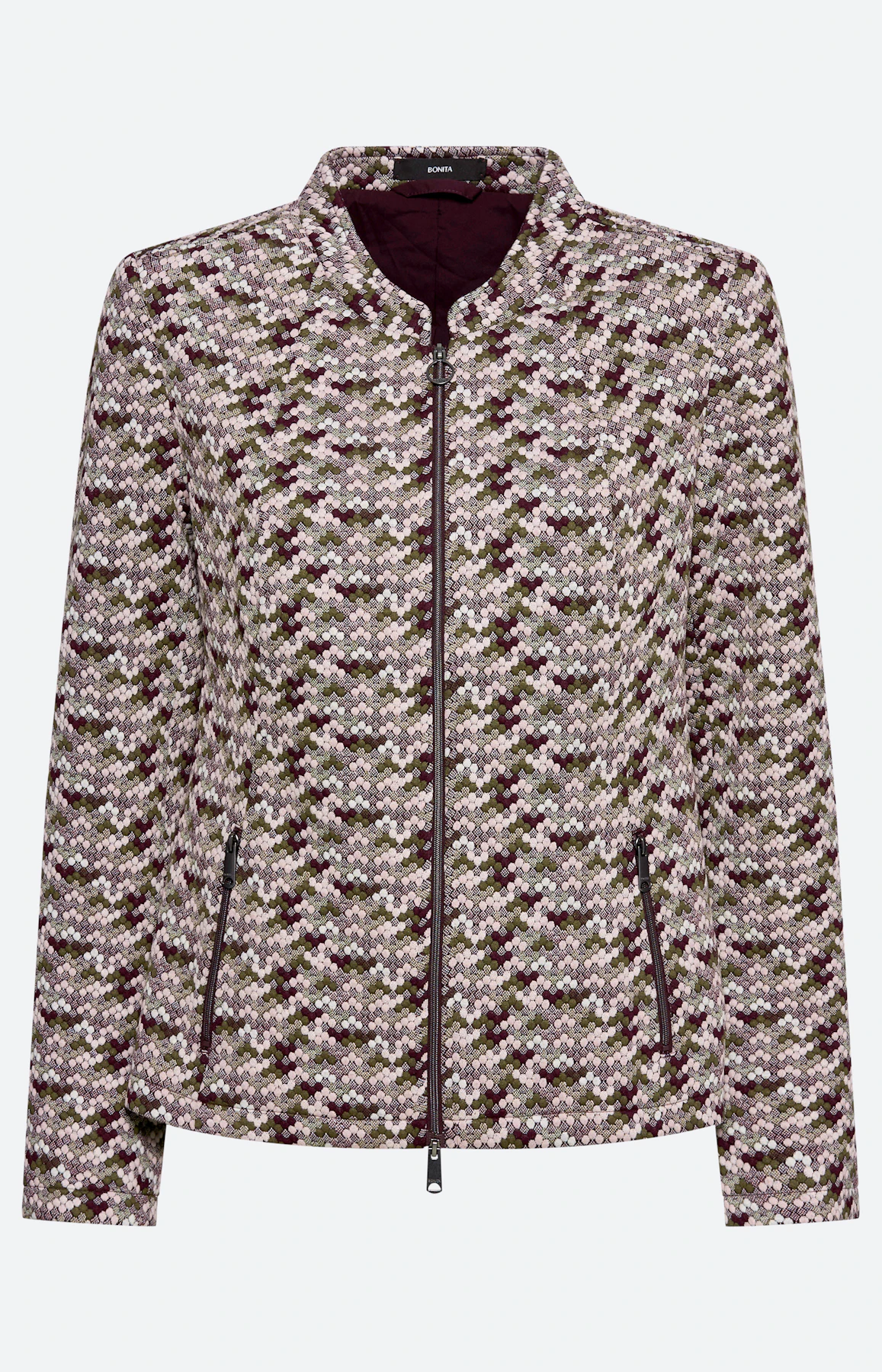Blazer met structuurmotief, lichtpink