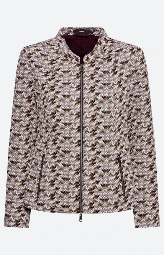 Blazer met structuurmotief, lichtpink