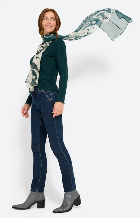 Sjaal met print all-over, groen